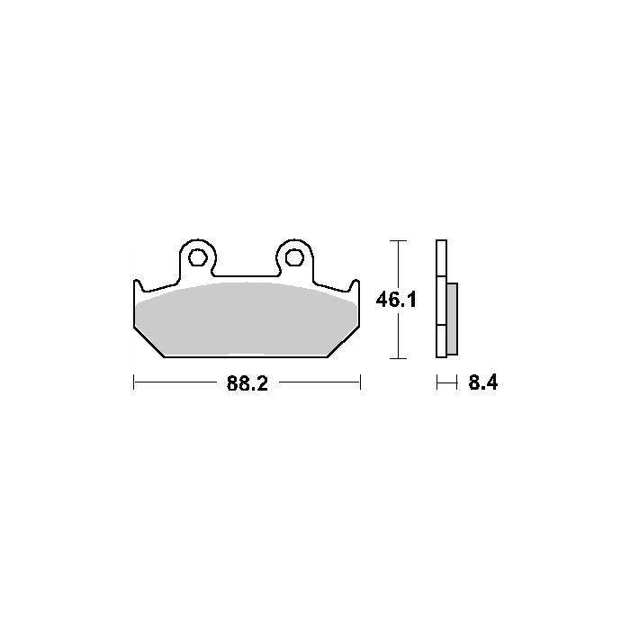 SBS brake pads KH124 STREET CERAMIC color black