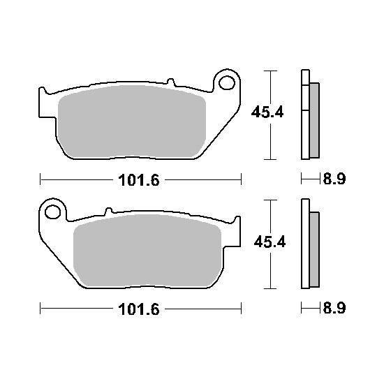 SBS brake pads KH381 STREET EXCEL SINTER gold color fits: HARLEY DAVIDSON ROADSTER / SPORTSTER 883 / 1200 front