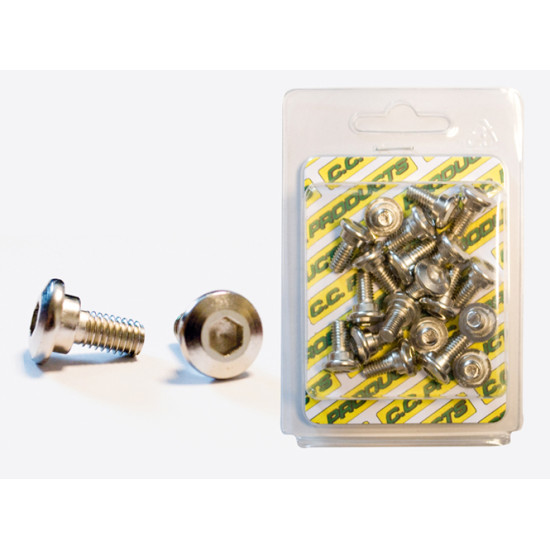 CC front brake disc bolts KAWASAKI KX / KXF (20pcs) M6, FLAT- ALLEN KEY, 10.9HRC (1083-16) (CC PRODUCTS)