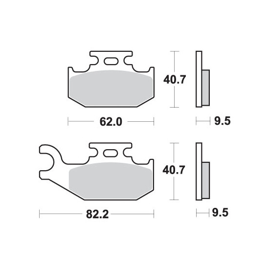 SBS brake pads KH317 OFF-ROAD SINTER gold color