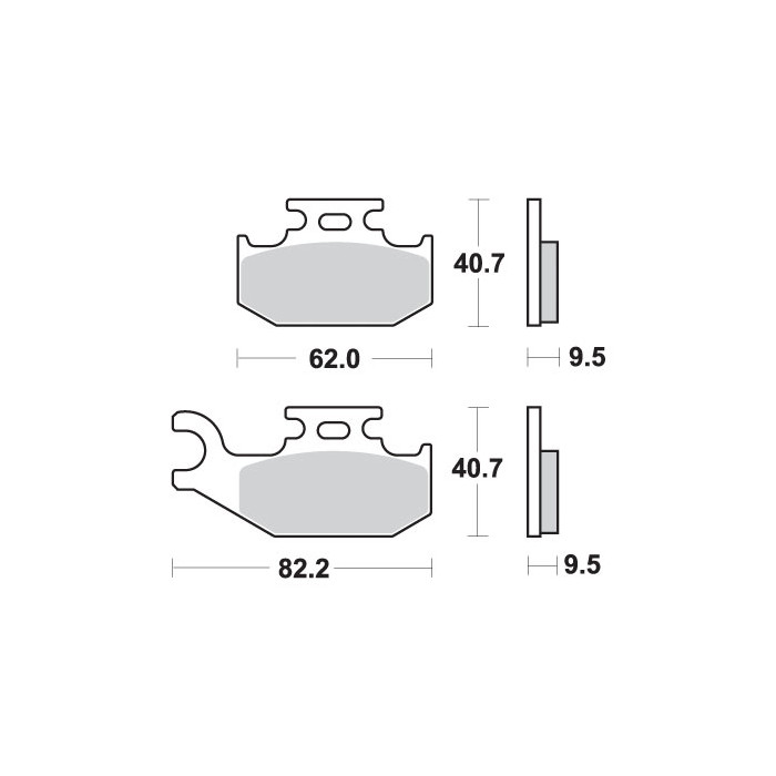 SBS brake pads KH317 OFF-ROAD SINTER gold color