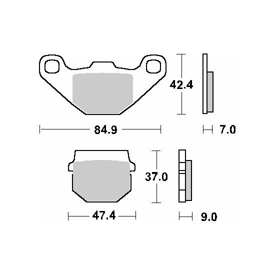 SBS brake pads KH83 OFF-ROAD SINTER gold color