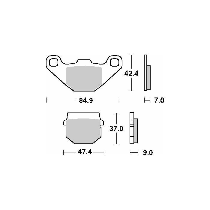 SBS brake pads KH83 OFF-ROAD SINTER gold color