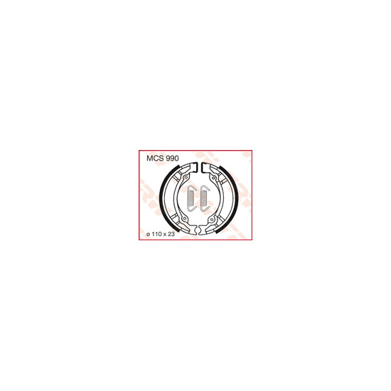 TRW LUCAS drum brake pads (110X23mm) (897)