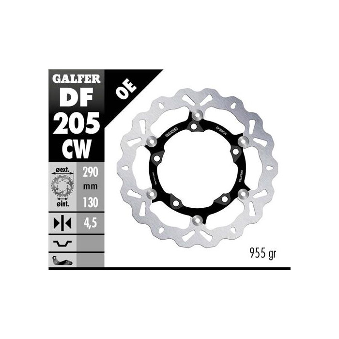 GALFER floating brake disc front 290mm KAWASAKI NINJA 125 19-, NINJA 300R (ABS) 13-, VERSIS X 300 17-, Z125 / 250 /