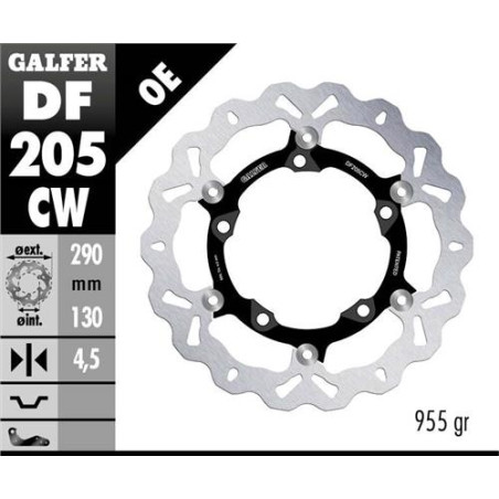 GALFER floating brake disc front 290mm KAWASAKI NINJA 125 19-, NINJA 300R (ABS) 13-, VERSIS X 300 17-, Z125 / 250 /
