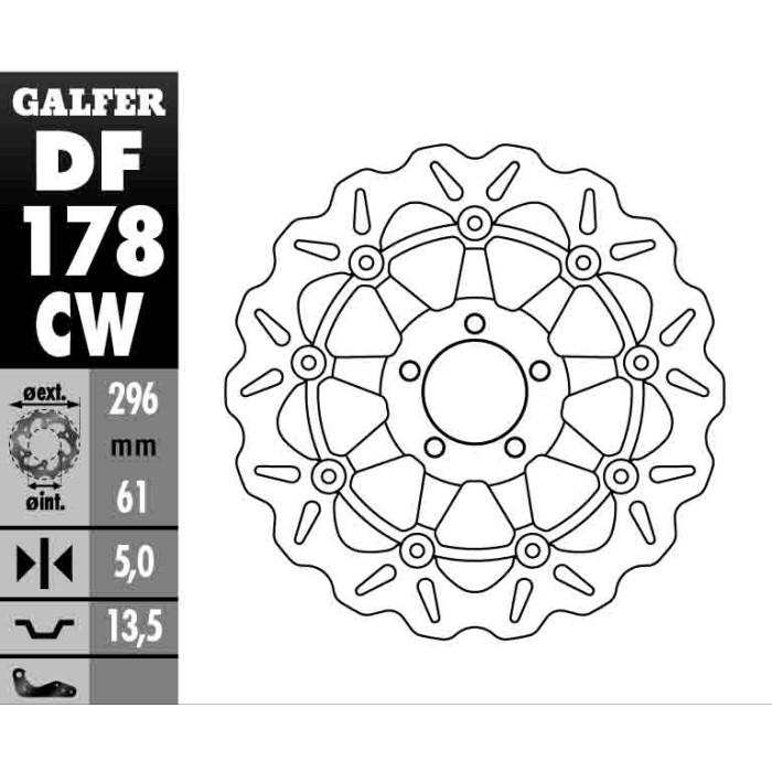GALFER brake disc KAWASAKI ZX6R (98-99)