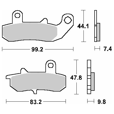 SBS stabdžių kaladėlės KH157 STREET CERAMIC spalva juoda tinka: SUZUKI DR 650 / 750 / 800