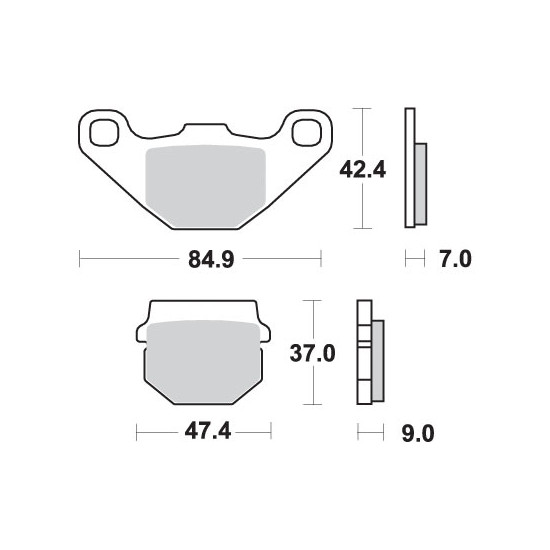 SBS brake pads KH83 OFF-ROAD SINTER gold color