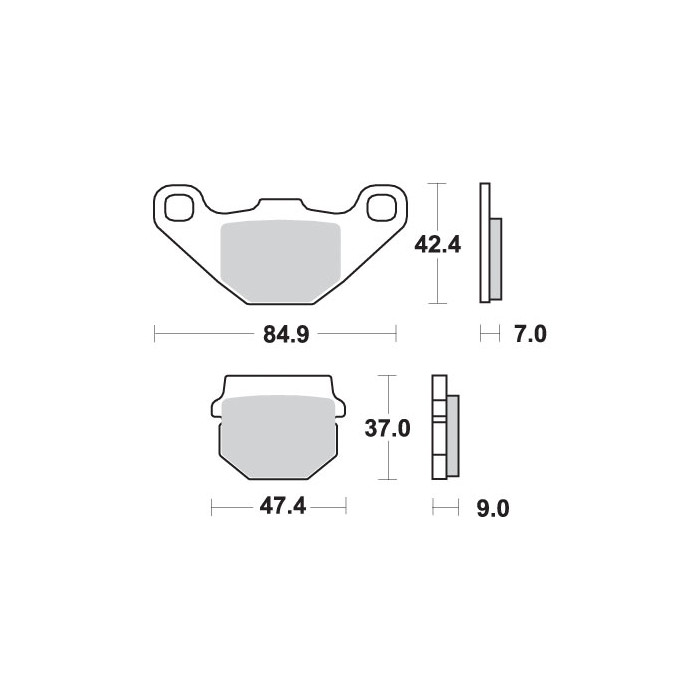 SBS brake pads KH83 OFF-ROAD SINTER gold color
