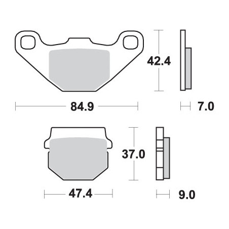 SBS brake pads KH83 OFF-ROAD SINTER gold color