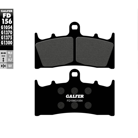 GALFER brake pads KH188 front, SEMI-METALLIC, KAWASAKI / SUZUKI (6 piston caliper)