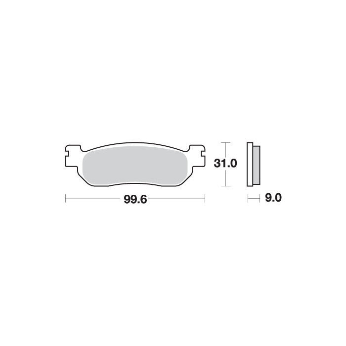 SBS brake pads KH275 MAXI SINTER SINTER gold color fits: YAMAHA X-MAX / MAJESTY / X-CITY / SKYLINER rear