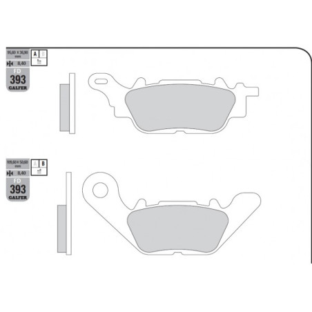 GALFER brake pads KH464 SEMI-METALLIC YAMAHA