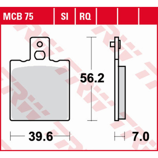 TRW LUCAS ZF brake pads KH047 ORGANIC SPORT APRILIA AF-1 250 '90-, RS 250 '95-, DUCATI MONSTER 600 / 620 / 695 / 750 / 8