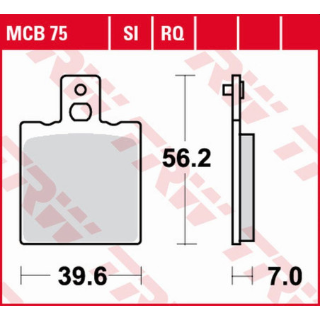 TRW LUCAS ZF stabdžių kaladėlės KH047 SINTER OFFROAD CAGIVA W8 125 '92-'95, RIVER 600 '94-'97, ELEFANT 650 / 750 '85-'89 galas, 