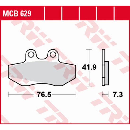 TRW LUCAS ZF brake pads KH256 ORGANIC APRILIA RX 50 '91-'94, RED ROSE 125 '90-'95, BETA RR 50 '99-'06, RIEJU MRX / SMX 5