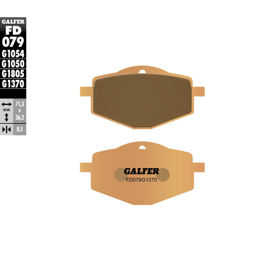 GALFER brake pads KH101 Metalic sinter (gold color) STREET