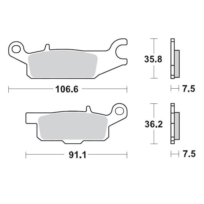 MOTO-MASTER stabdžių kaladėlės KH443 SINTER METAL OEM: 11 (SINTERPRO RACING) YAMAHA: YFM 700 GRIZZLY priekis-kairė