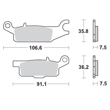 MOTO-MASTER stabdžių kaladėlės KH443 SINTER METAL OEM: 11 (SINTERPRO RACING) YAMAHA: YFM 700 GRIZZLY priekis-kairė