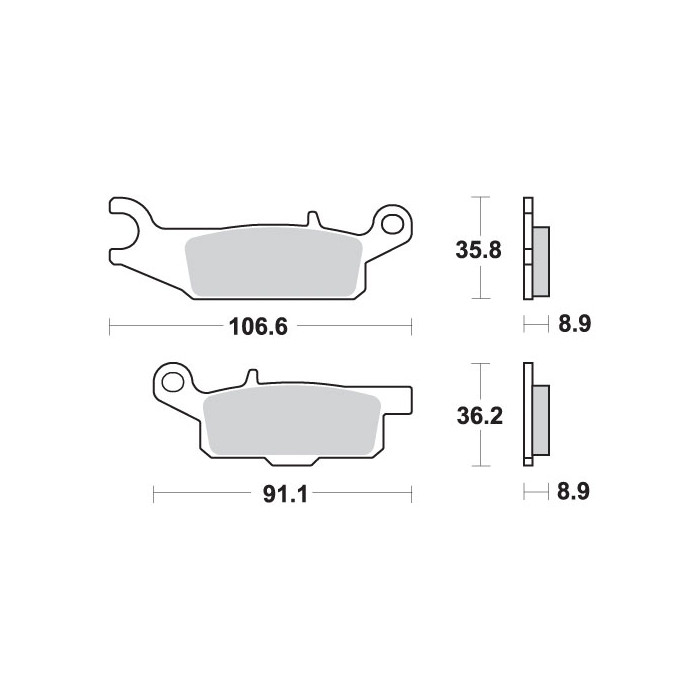 SBS brake pads KH446 OFF-ROAD SINTER gold color