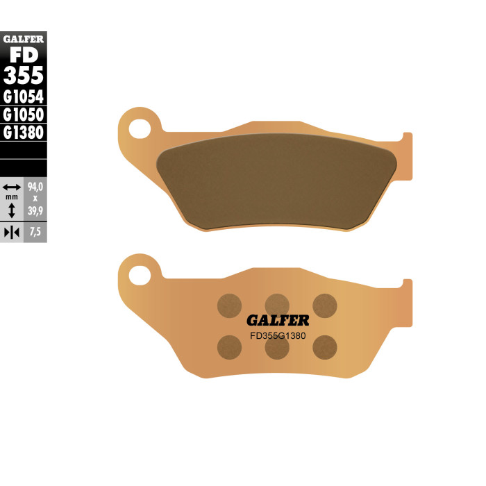 GALFER brake pads KH430 Metalic sinter (gold color) scooter
