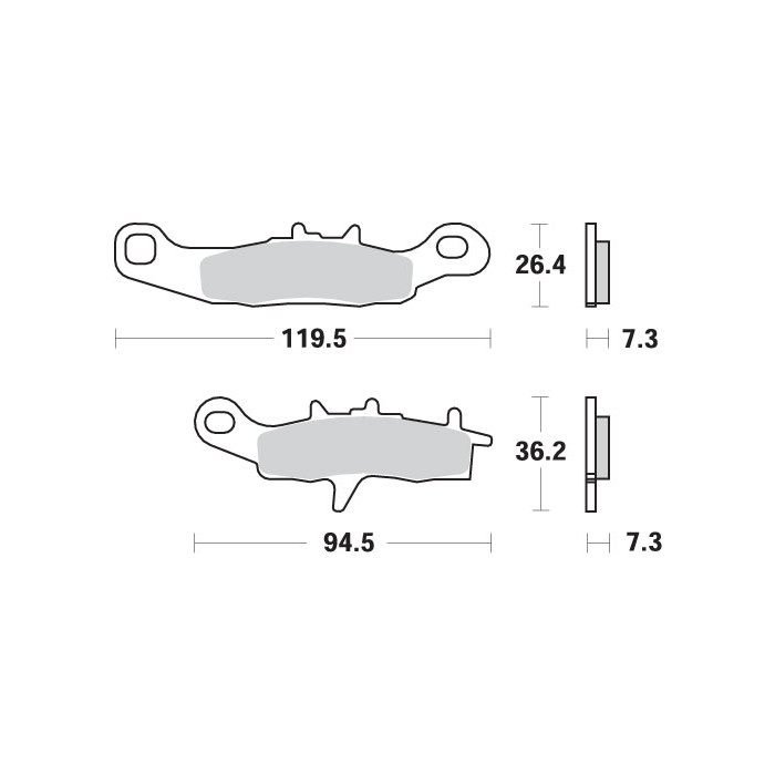 SBS brake pads KH258 OFF-ROAD RACING SINTER gold color