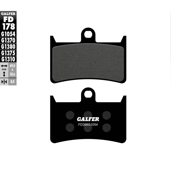 GALFER brake pads KH252 / KH380 front, SEMI-METALLIC