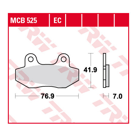 TRW LUCAS stabdžių kaladėlės KH86 ORGANIC HONDA NSR 50 89-96, NSR 80 87-92, FS 125 SONIC 03-, priekis