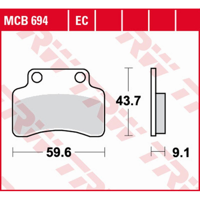 TRW LUCAS ZF brake pads KH235 ORGANIC KYMCO CALYPSO / HEROISM '95-'00, KEEWAY MATRIX 50 '06-'13, F-ACT 125 '07-'14, CPI