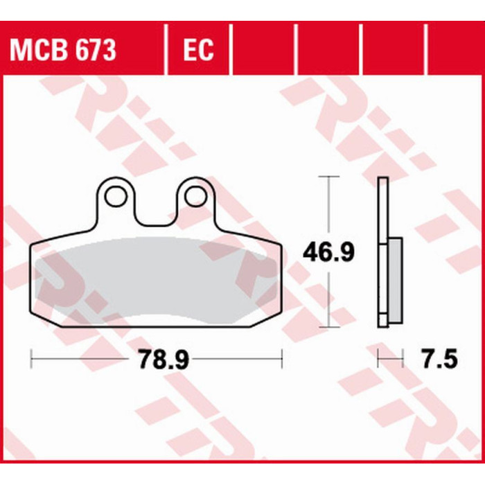 TRW LUCAS ZF brake pads KH256 ORGANIC HONDA SJ 50 / 100 '93-'00, CMX 250 REBEL '97-'99, DERBI RAMBLA 125 / 250 / 300 '08