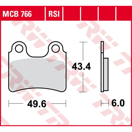 TRW LUCAS ZF brake pads KH303 ORGANIC GAS GAS TXT 125 / 200 / 250 / 280 / 300 '04-'11, SHERCO TRIALS 125 / 250 / 290 / 3