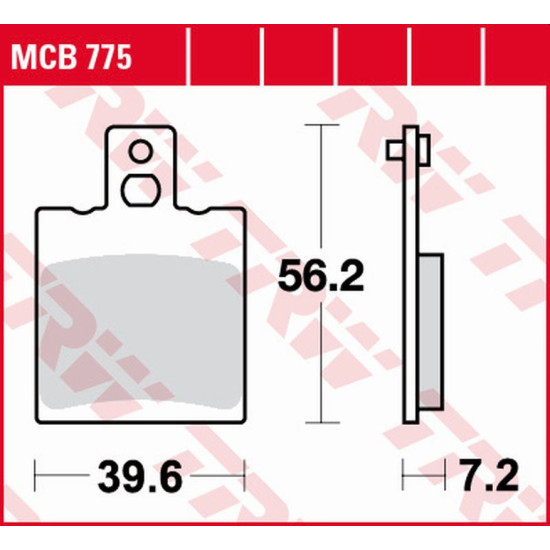 TRW LUCAS ZF brake pads ORGANIC APRILIA RS 125 EXTREMA '92-'06 rear