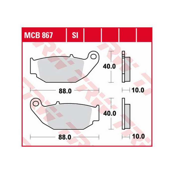 TRW LUCAS brake pads KH629 ORGANIC HONDA CB 125 R / 300 R 18-, CRF 250 L 13-17, SUZUKI GSX-R / S 18-, rear