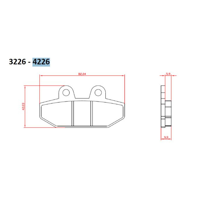 BRENTA brake pads KH710 Metallic sinter (gold color) HARLEY-DAVIDSON 1750 / 1870 '18-20, rear (FT 4226)