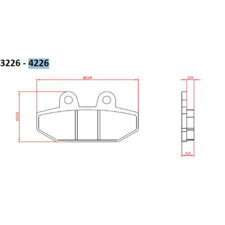 BRENTA stabdžių kaladėlės KH710 Metalic sinter (auksinės spalvos) HARLEY-DAVIDSON 1750 / 1870 '18-20, galas (FT 4226)