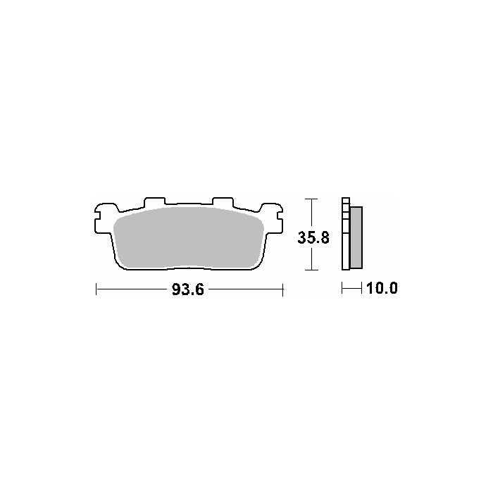 SBS brake pads KH607 MAXI SINTER SINTER gold color fits: KYMCO 125 / 250 / 300, YAMAHA YP400 X-MAX rear