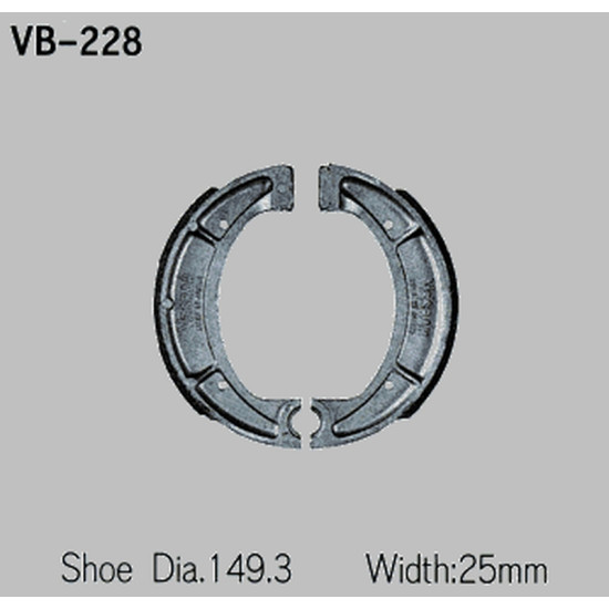 VESRAH drum brake pads YAMAHA XT 500 / 550 / 600 (Y510) rear (MADE IN JAPAN)