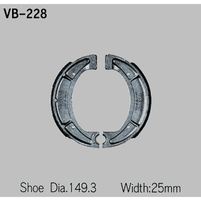 VESRAH drum brake pads YAMAHA XT 500 / 550 / 600 (Y510) rear (MADE IN JAPAN)