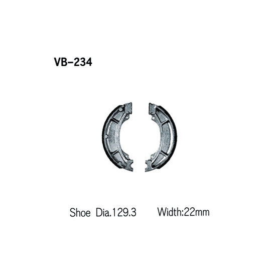 VESRAH drum brake pads YAMAHA YZ 125 '84, YZ 250 '82-84, YZ 465 '80-82, YZ 490 '82-84, IT 250 '84, IT 465 '81-82, IT