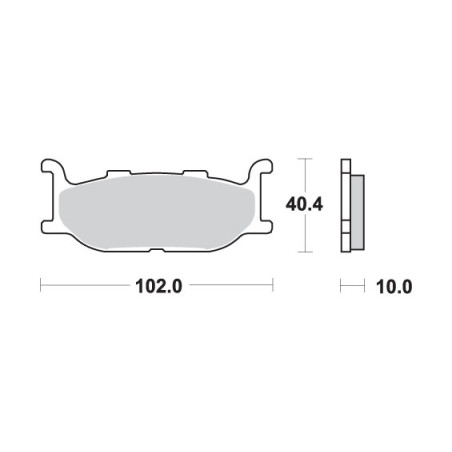SBS brake pads KH179 MAXI SINTER SINTER gold color