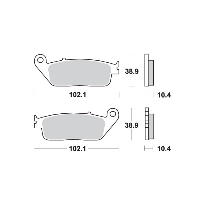 SBS brake pads KH196 MAXI CARBON CARBON TECH color black fits: YAMAHA YP / VP 125 / 250 / 300 / 400, front