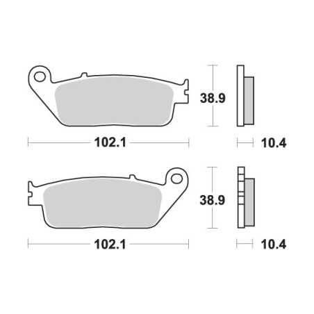 SBS brake pads KH196 MAXI CARBON CARBON TECH color black fits: YAMAHA YP / VP 125 / 250 / 300 / 400, front