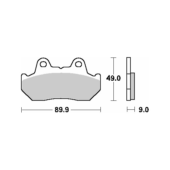 SBS brake pads KH69 / 2 STREET CERAMIC color black