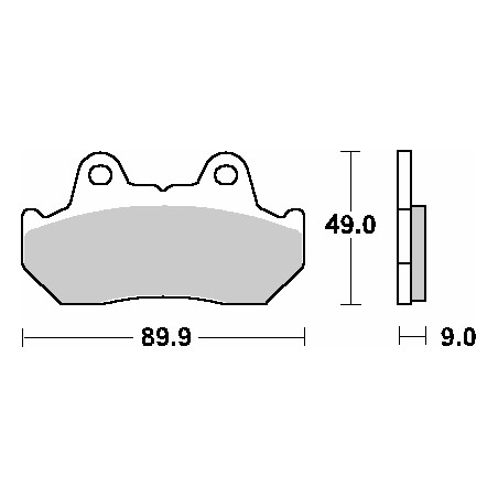 SBS brake pads KH69 / 2 STREET CERAMIC color black