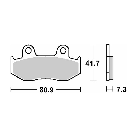 SBS stabdžių kaladėlės KH92 / KH323 / 2 STREET CERAMIC spalva juoda