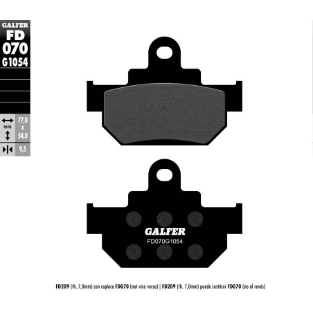 GALFER brake pads KH106 / 2 SUZUKI (thickness 9.5mm)