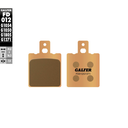 GALFER brake pads KH47 Metalic sinter (gold color) STREET