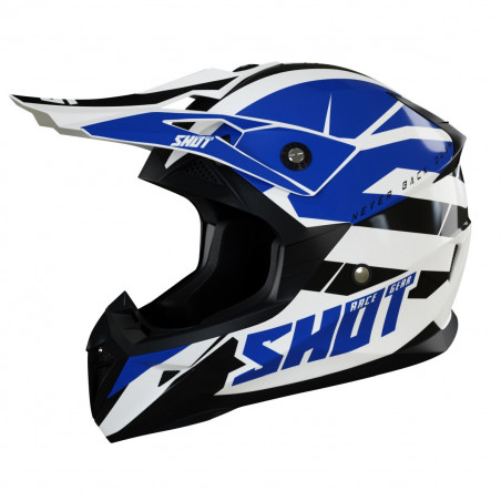 SHOT RACING PULSE REVENGE WHITE BLUE BLACK GLOSSY šalmas