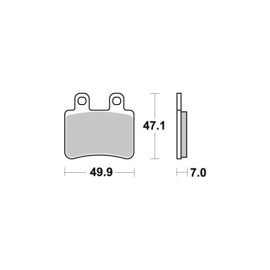 SBS brake pads KH350 STREET CERAMIC color black fits: BMW C125 / 200, MALAGUTI MADISON 3, front